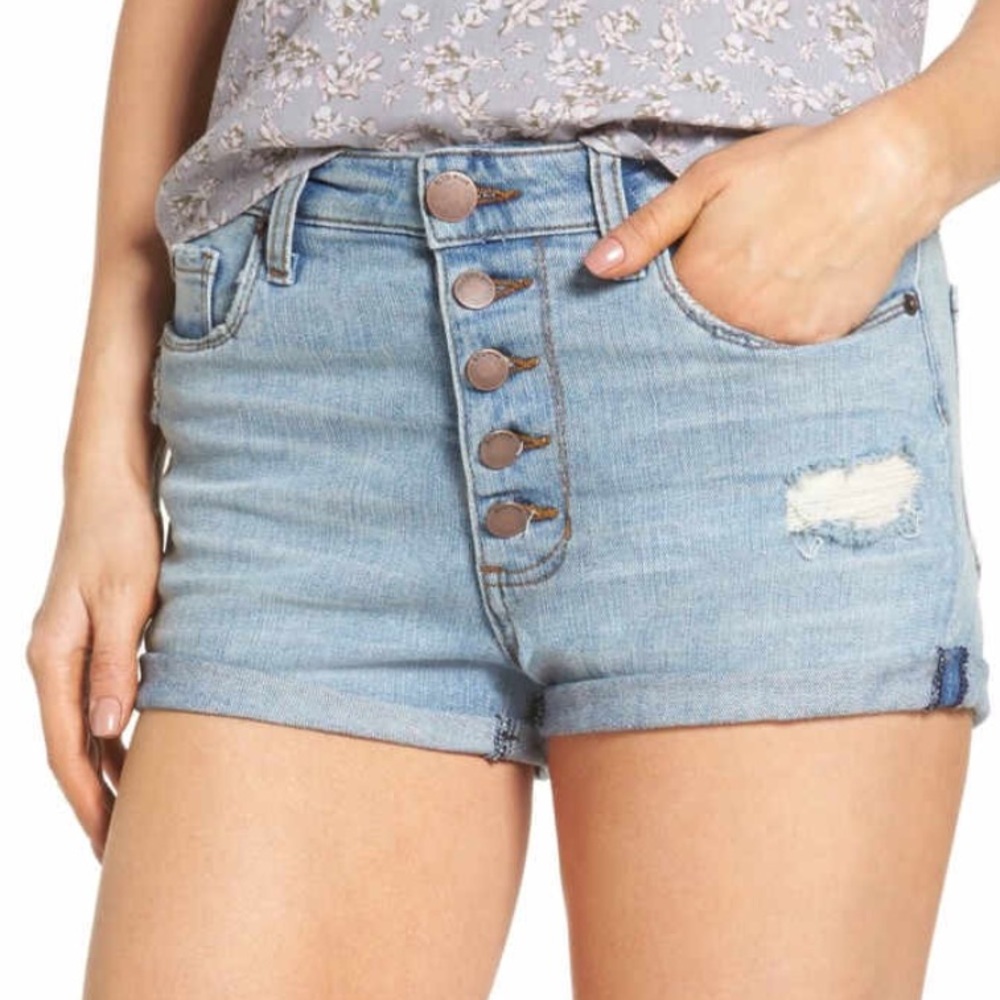 Cute distressed denim cut off style shorts, sz 29